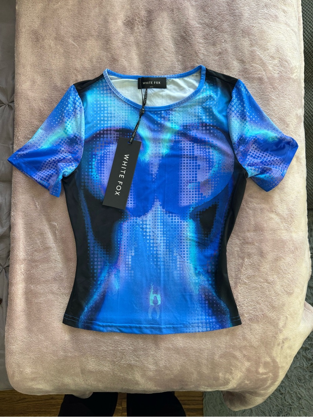 White Fox Boutique Blue & Black Abstract Set